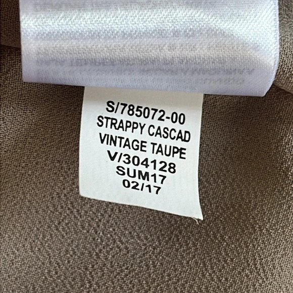 Banana Republic HERITAGE Strappy Cascade Front vintage taupe maxi dress - Picture 7 of 17